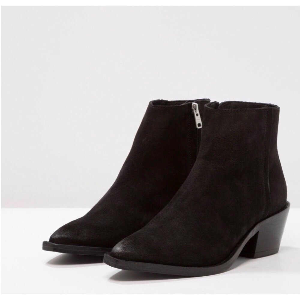 AllSaints Brown Leather Suede Ankle Boots 37/6.5